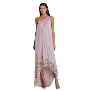 Mac Duggal 9236 One Shoulder Embellished Trapeze Floral Dress Size 6 $498
